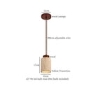DecorBites™ LED Wood Yellow Travertine Pendant Light for Living Room Bedside - Nordic Interior Lighting