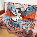 DecorBites™ Gothic Thread Double-sided Tapestry Blanket - Versatile Homestay and Outdoor Decoration