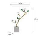 DecorBites™ Crystal Flower Tree Sculpture: Golden Branches Metal Figurine for Home Decor