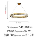 DecorBites™ Crystal LED Ceiling Chandeliers: Modern Living Room Dining Room Pendant Lamp