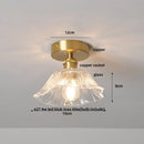 DecorBites™ Green Flower Glass LED Ceiling Light Fixture - Nordic Modern Design