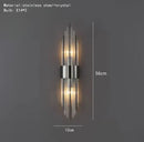 DecorBites™ Clear Crystal LED Wall Lamp Stainless Steel Sconces for Bedroom Dining Room