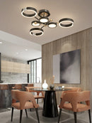 DecorBites™ Gold Plated Luxury Chandelier with Remote Control Crystals for Elegant Living & Bedroom Decor