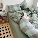 DecorBites™ Japanese Style Cotton Printed 4Pcs Bedding Set with Double-Sided Design