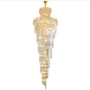 DecorBites™ Gold Crystal Duplex Building LED Chandeliers - Luxury Staircase Decoration