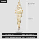 DecorBites™ Crystal Hollow Chandelier LED Light for Modern Luxury Living Room Loft