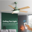DecorBites™ 56" Wooden LED Ceiling Fan with Pure Copper Motor & 5-Blade Light