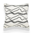 DecorBites™ Lambswool Face Cushion Cover 45x45 Beige White Abstract Art Pillowcase