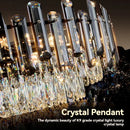 DecorBites™ Gold Crystal Ceiling Chandelier: Luxury Modern LED Pendant for Home Décor