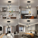 DecorBites™ Gold Crystal Chandelier: Elegant Dining Room Pendant Lighting