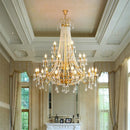 DecorBites™ Crystal LED Chandelier Pendant Lights for Villa Stairs and Hotel Decor
