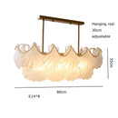 DecorBites™ Crystal Pearl Chain Chandelier: Luxe Hanging Lamp for Exquisite Home Decor
