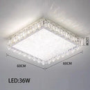 DecorBites™ Crystal LED Ceiling Chandelier: Modern Dimmable Lighting Fixture for Stylish Home Decor
