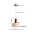 DecorBites™ Japanese LED Hanging Lamp Yellow Travertine Pendant Lighting for Bedroom and Dining Room