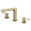 DecorBites™ Brush Gold Widespread Basin Faucet Three Hole Mixer, Hot Cold, 8" Centers