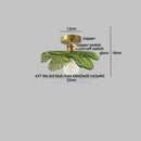 DecorBites™ Green Flower Glass Copper Ceiling Light - Nordic Modern LED, Living Room Bedroom Hallway Fixtures