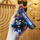 Creative Anime Teen Titan Hits Key chain cartoon man and woman bag car key chain pendant sports gift