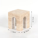 DecorBites™ Hand-Carved Travertine Coffee Table Cabinet for Home Decor