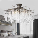 DecorBites™ Branch Crystal LED Ceiling Chandelier in Gold/Black for Dining Room Lobby