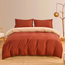 DecorBites™ Brushed Duvet Cover Set, Solid Orange Red, Luxury Hotel Bedding Set
