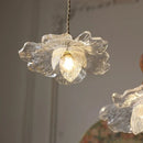 DecorBites™ Acrylic LED Pendant Light: Copper Walnut Wood Flower Hang Lamp