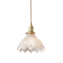 DecorBites™ Green Glass LED Pendant Lamp with Copper Wood Handle for Modern Nordic Home Decor