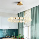 DecorBites™ Glass Ball LED Ceiling Chandelier: Modern Living Room Bedroom Pendant Light