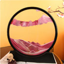 7 Inch 3D Flowing Sand Painting Art Hourglass Mountain View Sports Display Mobile Sand Table Office Living Room Home Decorations