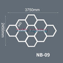 DecorBites™ Hexagon LED Ceiling Light for Barbershop and Garage Hair Salon