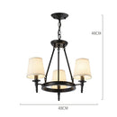 DecorBites™ Country Retro Chandelier Fabric Lampshade Ceiling Pendant Light for Home Indoor Decor
