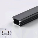 DecorBites™ LED Aluminum Profile Recessed U/YW-Shape Hidden Channel Milky Cover Bar Strip Light