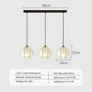 Modern gold geometric pendant light dining room led glass decorbites