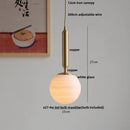 DecorBites™ Amber Glass LED Pendant Light - Modern Nordic Design with Iron Base