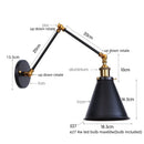 DecorBites™ LED Long Arm Wall Lamp with Pull Chain Switch for Home Hotel Bathroom