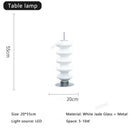 DecorBites™ Gourd Glass Floor Lamp: Nordic Design LED Night Light for Bedroom and Living Room