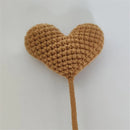 DecorBites™ Heart-Shaped Crochet Flower Bouquet - Handmade Wedding Home Decor & Family Gift