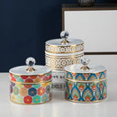 DecorBites™ Crystal Ball Ceramic Jewelry Box: Decorative Storage Jar for Home Organization