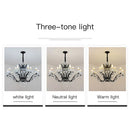 Decorbites crystal candle chandelier black farmhouse dining room lamp