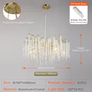 DecorBites™ Crystal Tassel Chandelier Luxury Pendant for Home, Living Room, Dining Room, Hotel Hall