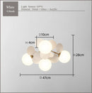 DecorBites™ Frost Glass Ceiling Chandelier for Home Indoor Lighting