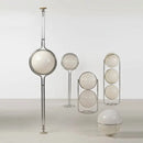 DecorBites™ LED Floor Lamp Chrome Metal Living Room Floor Light White Acrylic Ball