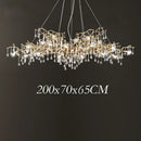 DecorBites™ Gold Crystal Chandelier: Modern LED Luxury Lighting for Living Room Villa