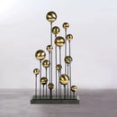 DecorBites™ Geometric Golden Ball Sculpture: Metal Handicrafts Home Decor Ornament