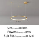 DecorBites™ Acrylic LED Ring Pendant Light Modern Minimalist Art Decor Chandelier
