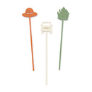 Safari Expedition Acrylic Drink Stirrers, Set of 12