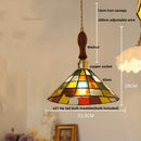 DecorBites™ Glass LED Pendant Lamp Tiffany Style Hand Stitch Dining Room Light