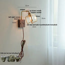 DecorBites™ Brass LED Wall Lights Modern Stair Light Fixture Blue Glass Bedside Lamp