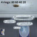 DecorBites™ Crystal LED Chandelier: Modern Steel Pendant Lighting for Luxurious Foyer Decor