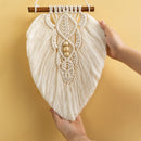Sage Green and Natural Macrame Leaf Wall Hanging Set