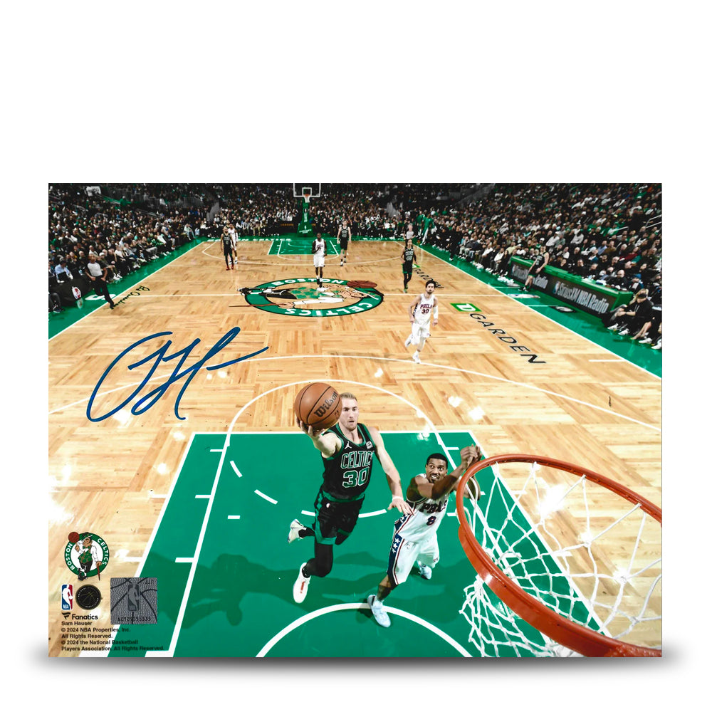 Sam Hauser Rim Cam Boston Celtics Autographed 8